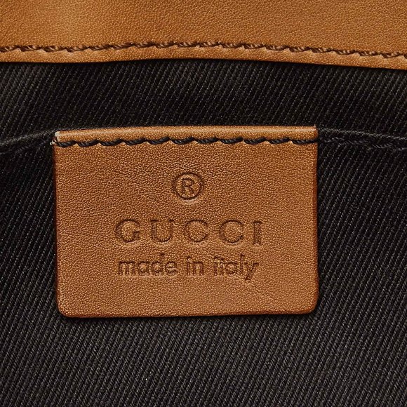 GUCCI Two Tone Beige GG Canvas, Suede and Leather Flap Pochette - Picture 8 of 8